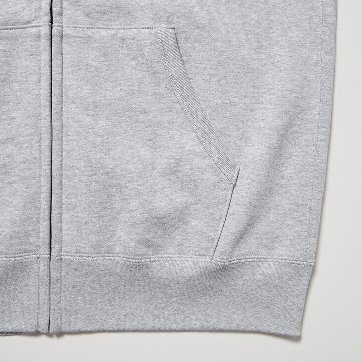 black mens uniqlo sweat zipped hoodie