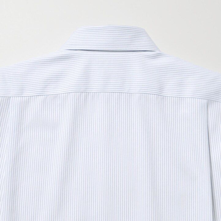 blue uniqlo super non iron regular fit striped regular collar mens shirts