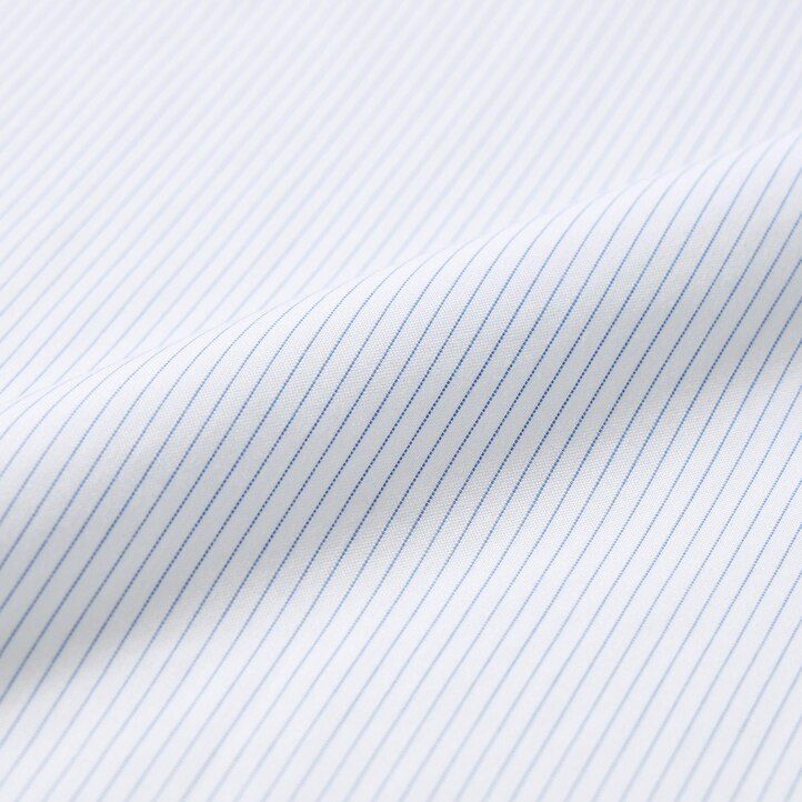 blue uniqlo super non iron regular fit striped regular collar mens shirts