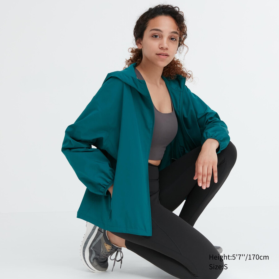 womens uniqlo uv protection pocketable jackets green -