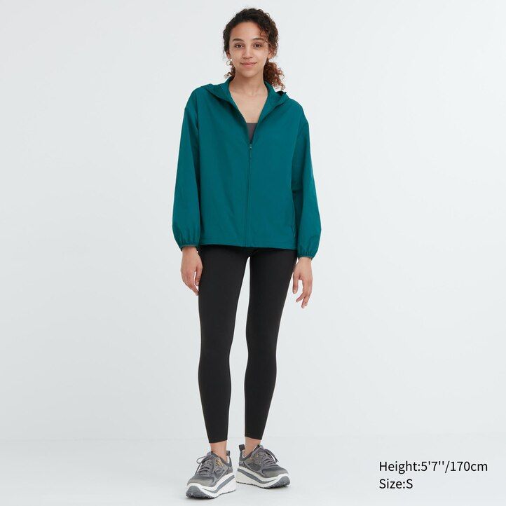 womens uniqlo uv protection pocketable jackets green -