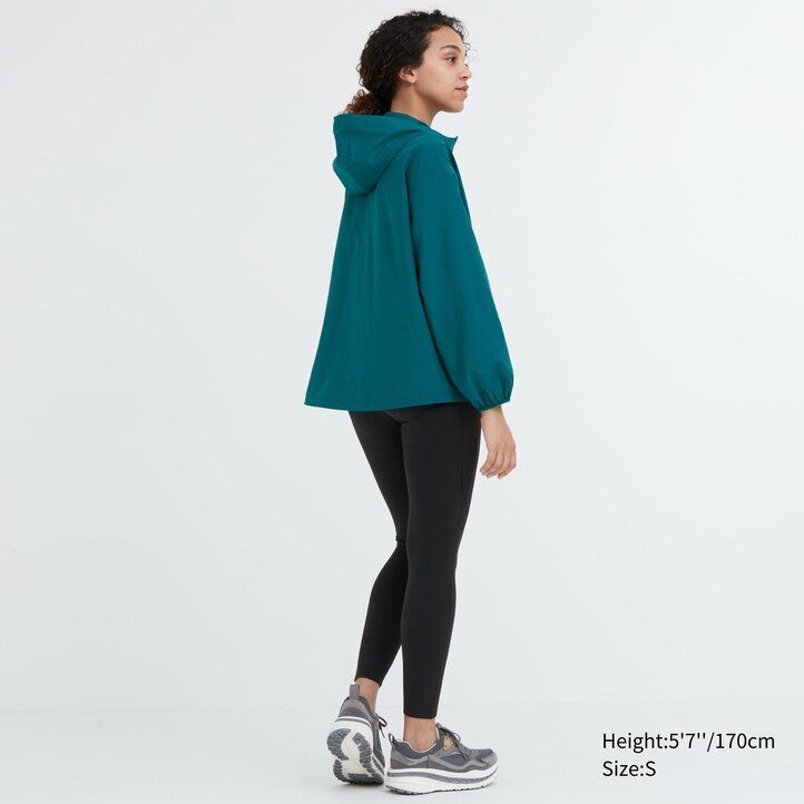 womens uniqlo uv protection pocketable jackets green -