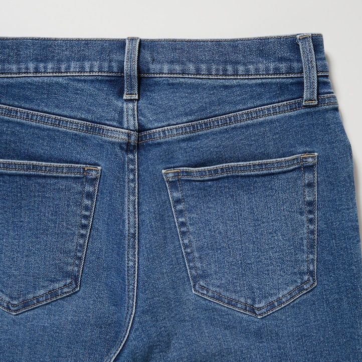 grey womens uniqlo slim fit straight leg jeans