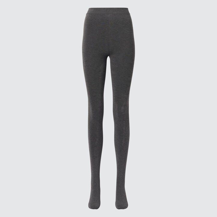 dark grey womens uniqlo heattech extra warm pile lined thermal tight