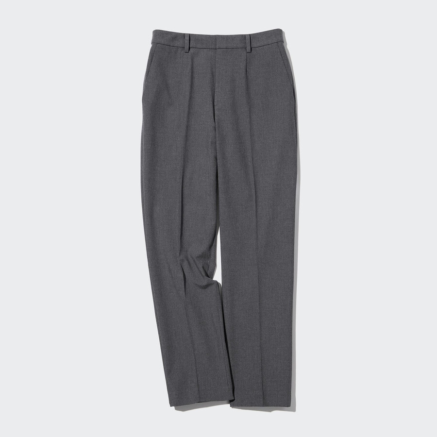 grey uniqlo smart ankle length womens tops