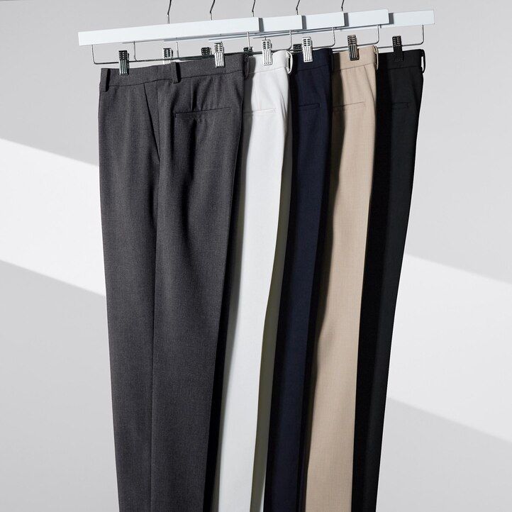 grey uniqlo smart ankle length womens tops
